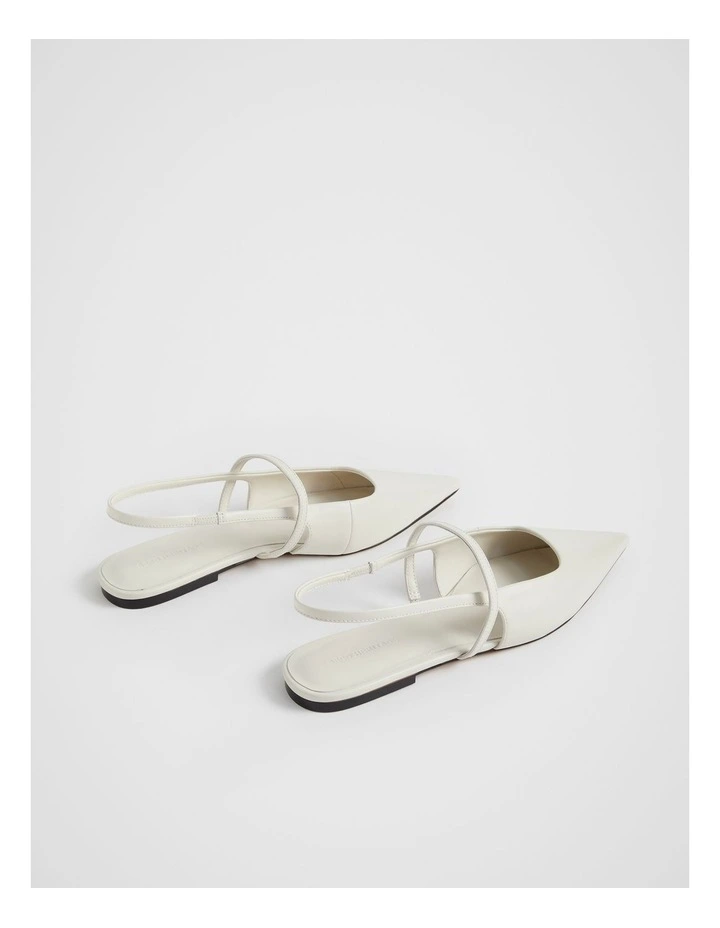 Sylvie Slingback Flat in Bone image 4