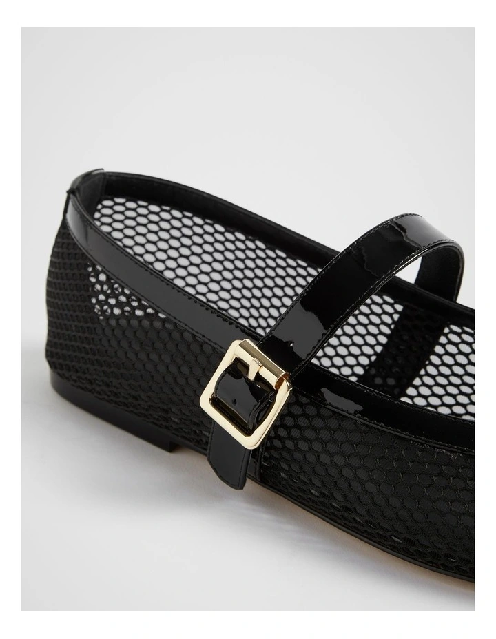 Danielle Mesh Ballet Flat in Black image 4