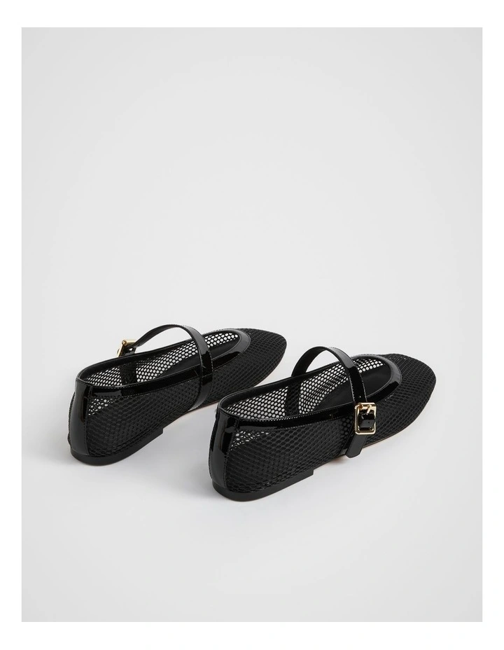 Danielle Mesh Ballet Flat in Black image 5