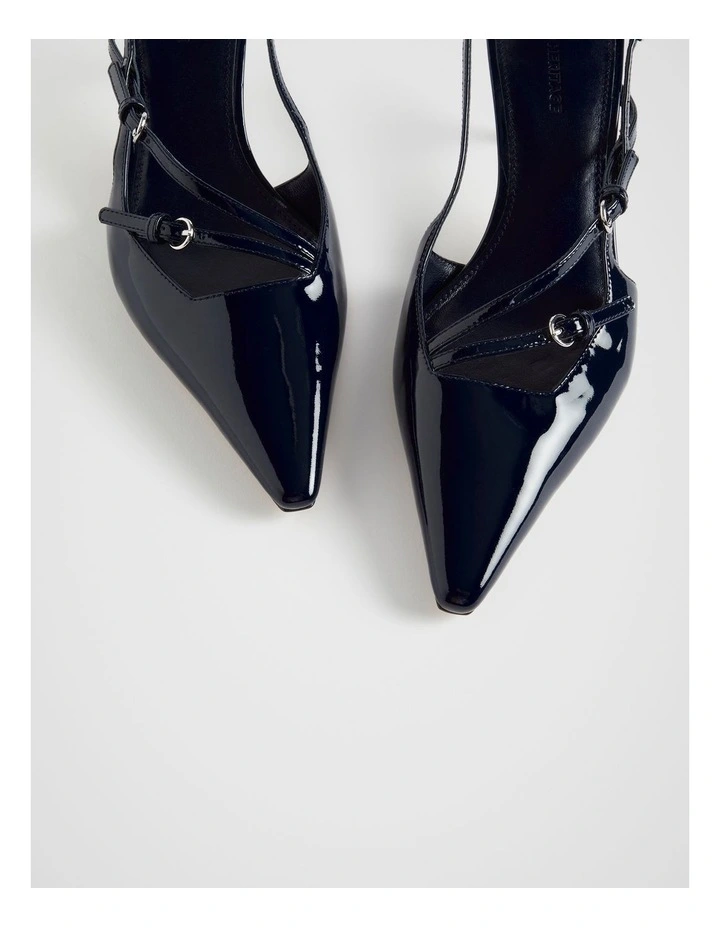 Demi Kitten Heel in Midnight Sky Patent image 3