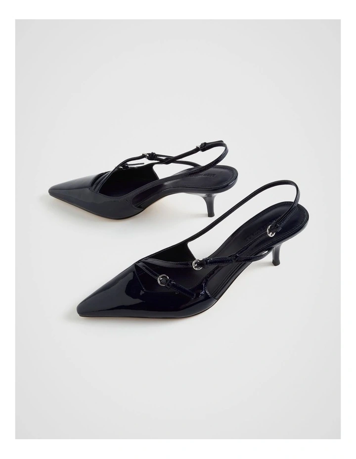 Demi Kitten Heel in Midnight Sky Patent image 4