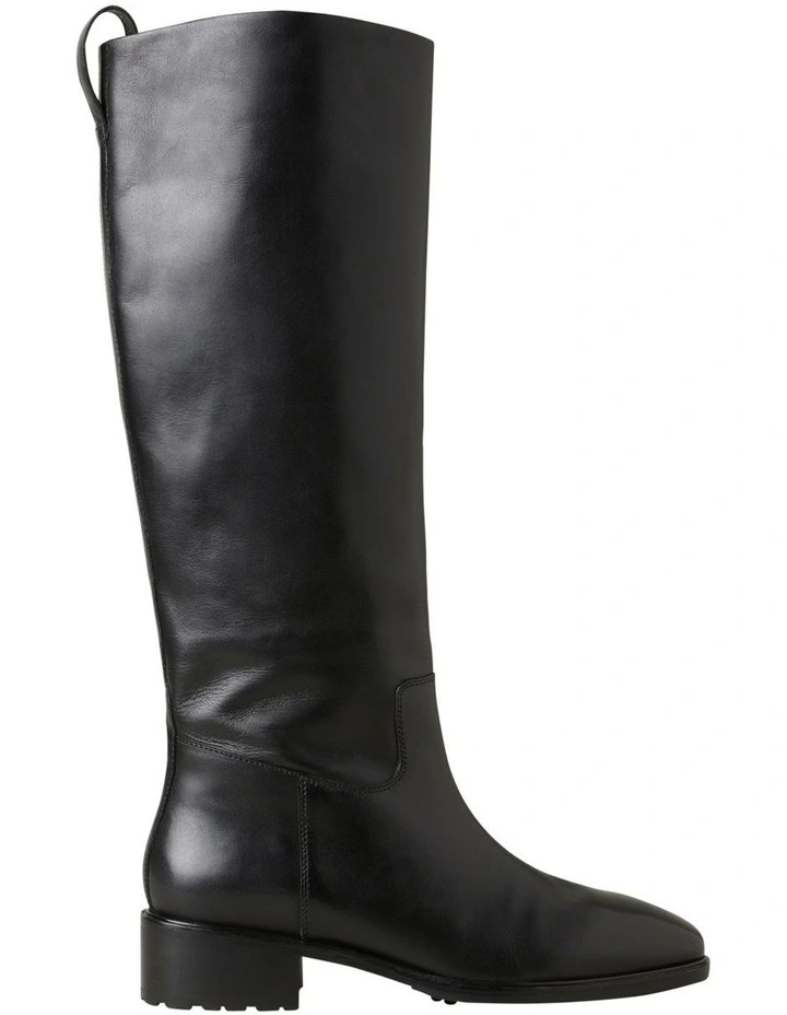 Lucy Leather Black Riding Boot image 1