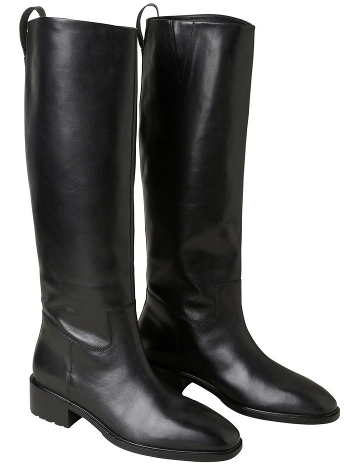 Lucy Leather Black Riding Boot image 3