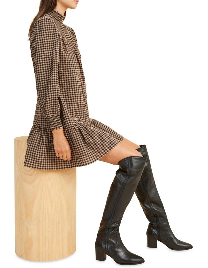 Sienna Black Leather Knee High Boot image 2