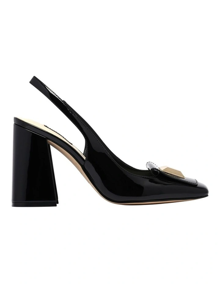 Seryen Square Toe Pump in Black image 1