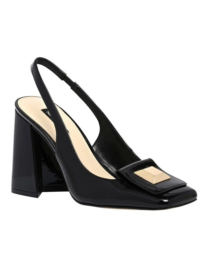 Seryen Square Toe Pump in Black image 2