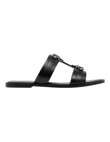 Jerra Flat Sandal in Black