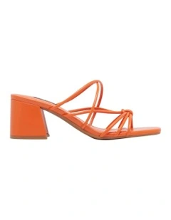 Gainer Heeled Sandal in Orange