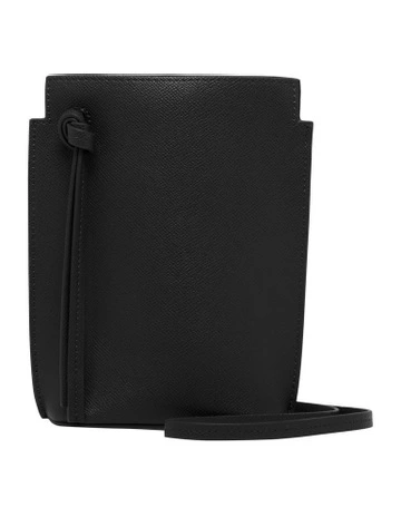 Elle Phone Holder Crossbody Bag in Black