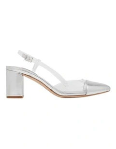 Unda Slingback Pump in Silver