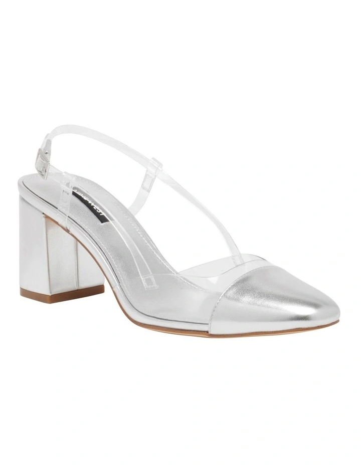 Unda Slingback Pump in Silver image 2
