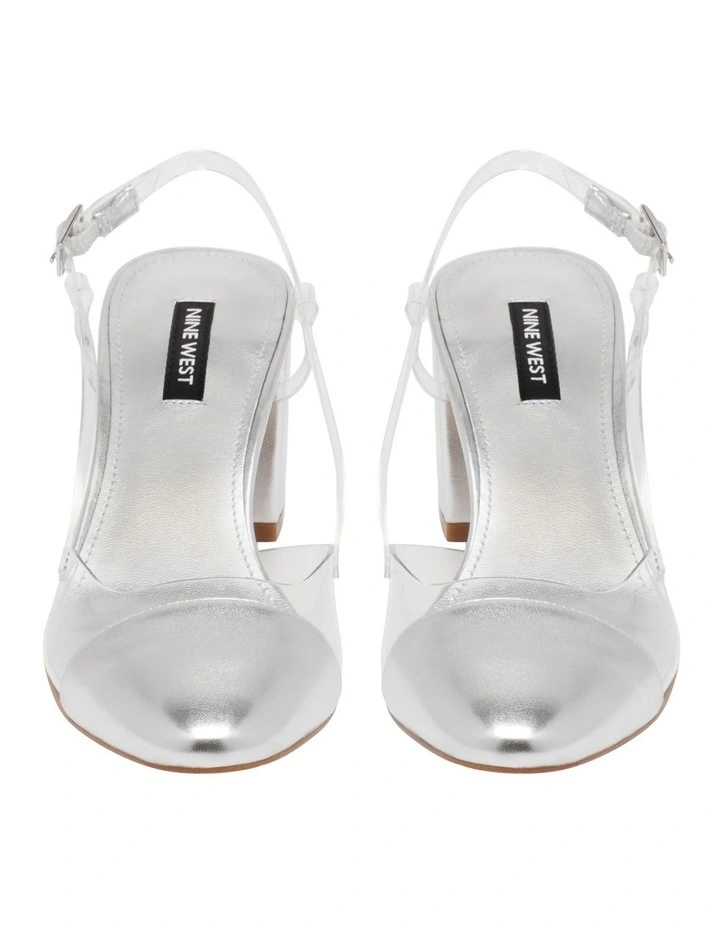 Unda Slingback Pump in Silver image 3