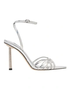 Paxal Heeled Sandal in Silver