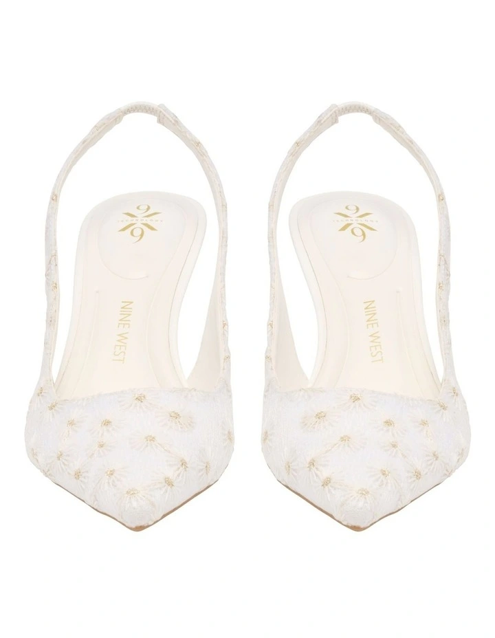 Kately Slingback Pump in White image 3