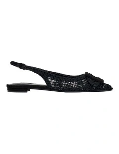 Jasser Slingback Flat in Black