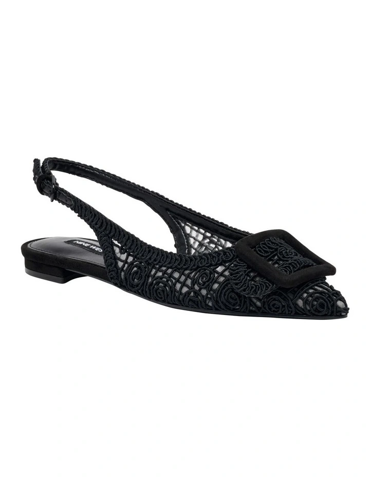 Jasser Slingback Flat in Black image 2