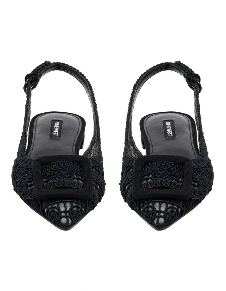 Jasser Slingback Flat in Black image 3