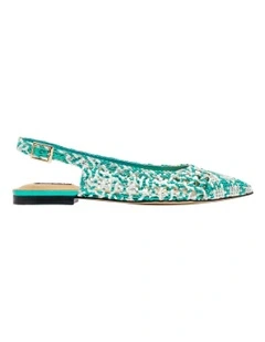 Soel Flat Shoe in Green