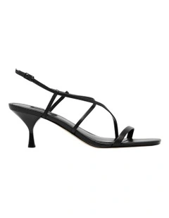 Haya Heeled Sandal in Black