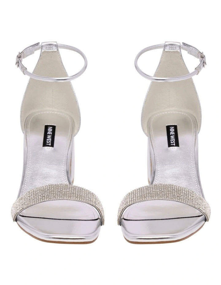 Gretale Heeled Sandal in Silver image 3