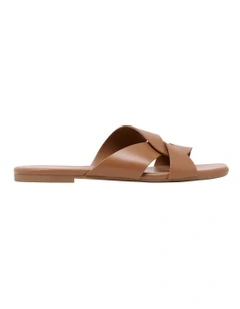 Finora Flat Sandal in Brown