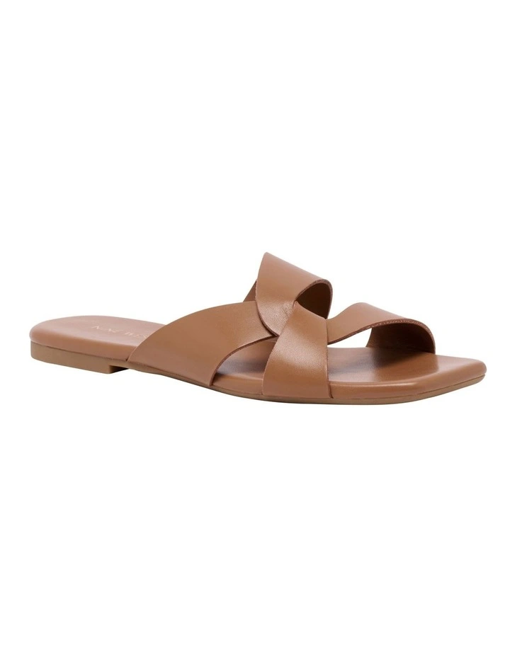 Finora Flat Sandal in Brown image 2