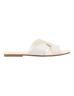 Finora Flat Sandal in White