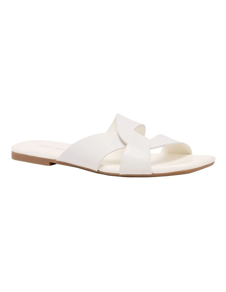 Finora Flat Sandal in White image 2