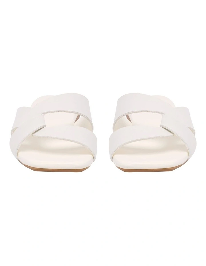 Finora Flat Sandal in White image 3