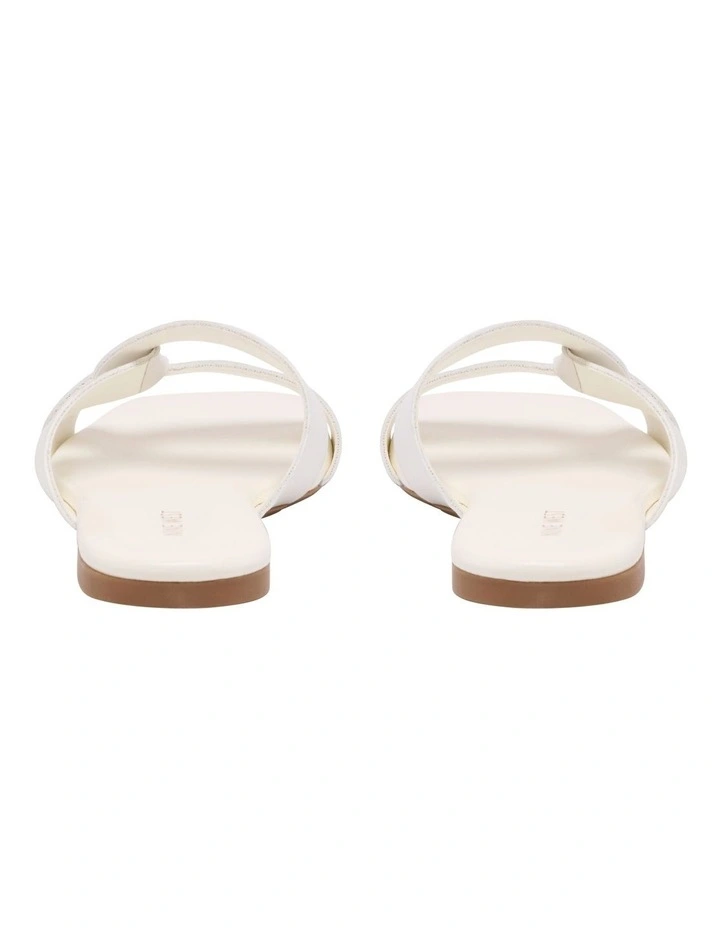Finora Flat Sandal in White image 4