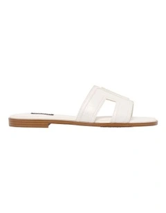 Darline Flat Sandal in White