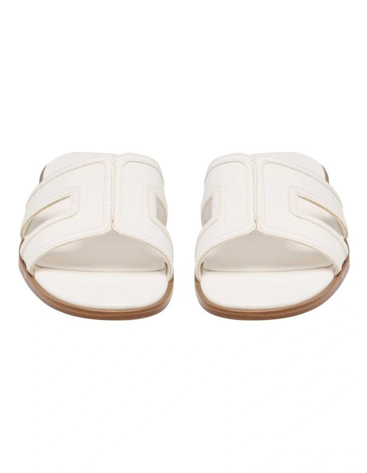 Darline Flat Sandal in White image 3