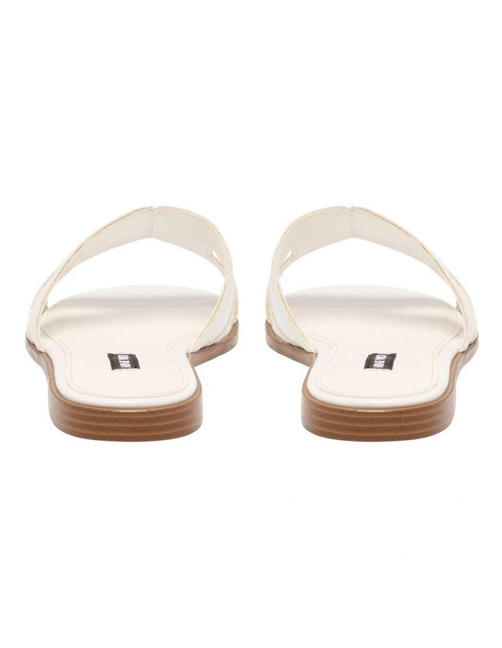 Darline Flat Sandal in White image 4