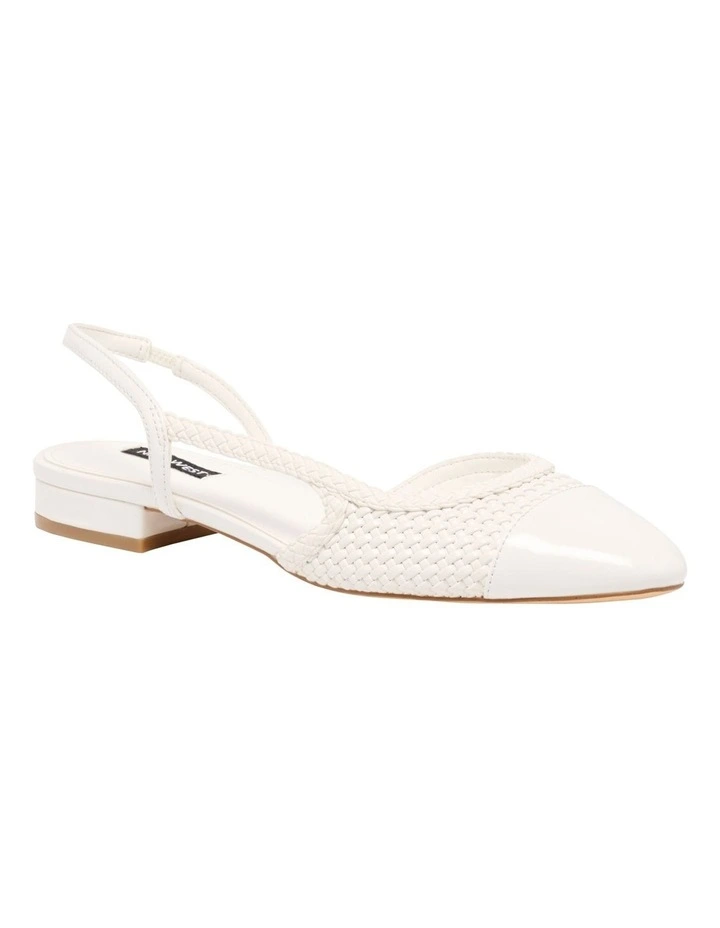 Dresa Slingback Flat in White image 2