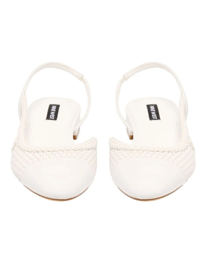 Dresa Slingback Flat in White image 3