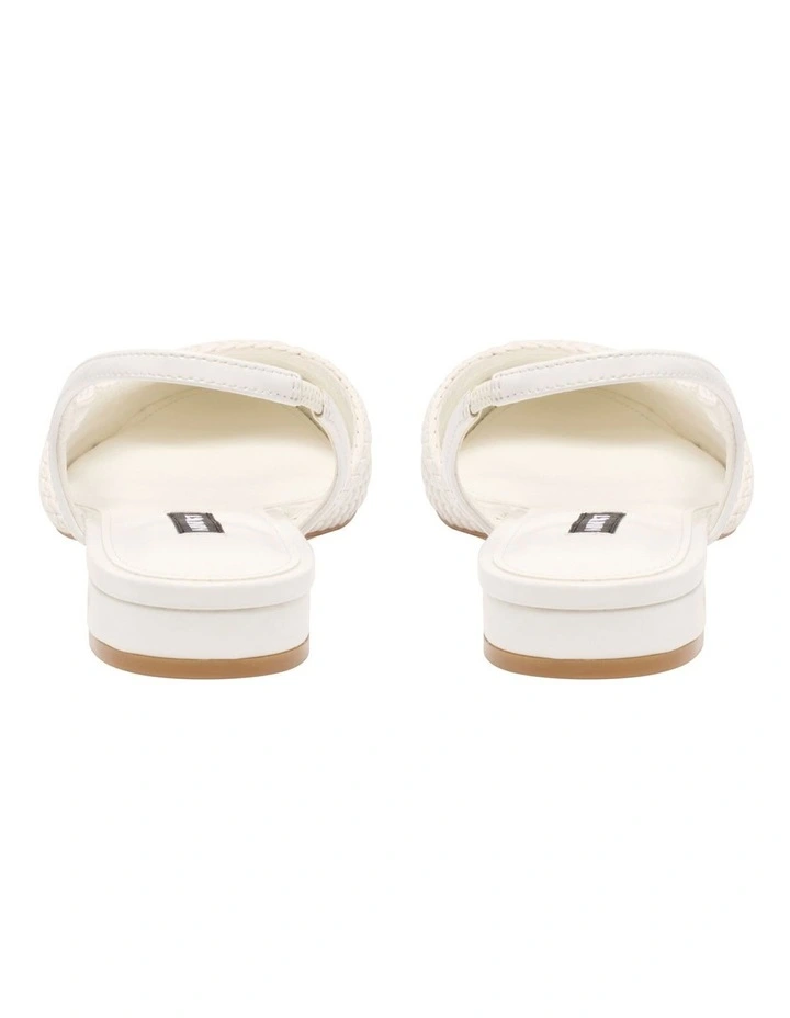 Dresa Slingback Flat in White image 4