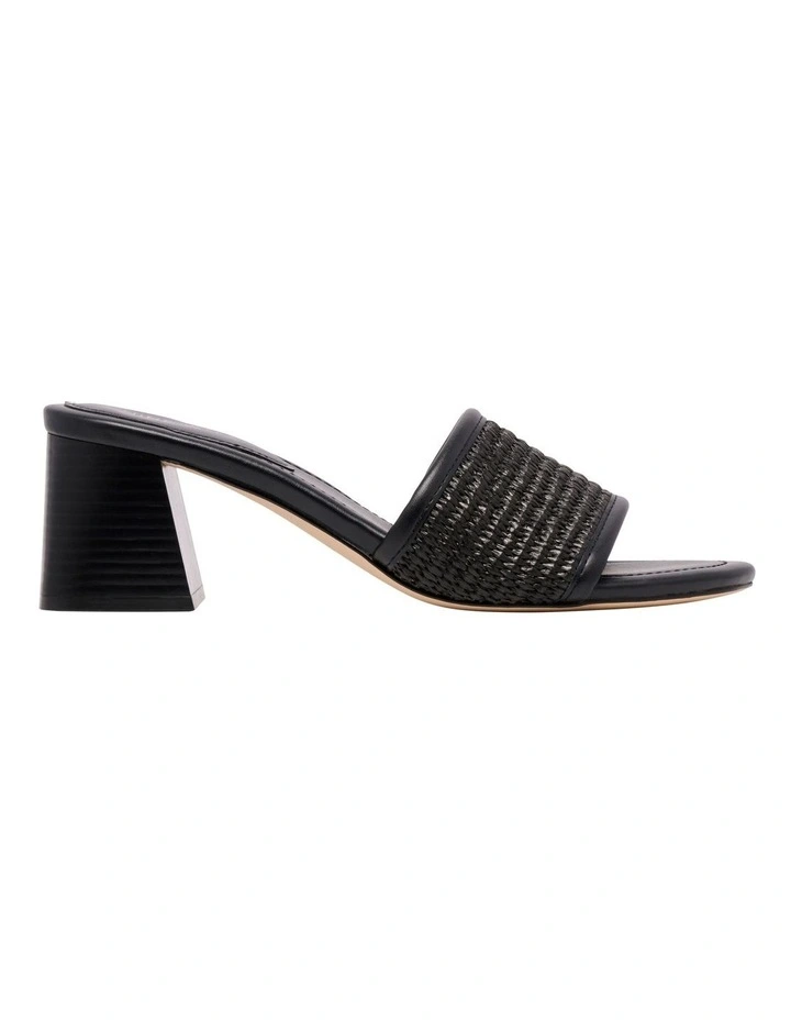 Fins Heeled Sandal in Black image 1