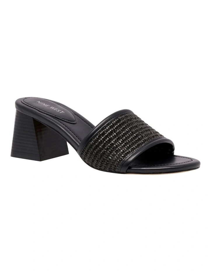 Fins Heeled Sandal in Black image 2