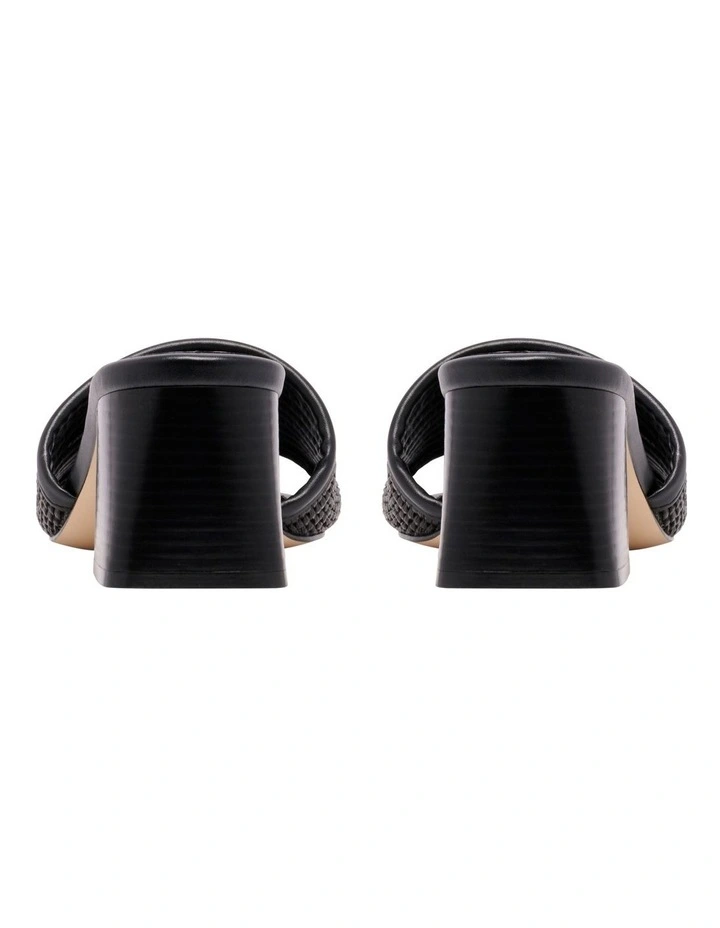 Fins Heeled Sandal in Black image 4