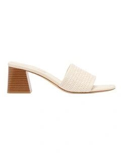 Fins Heeled Sandal in Ivory
