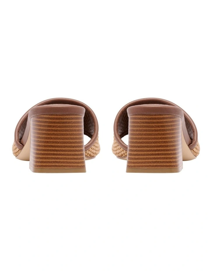 Fins Heeled Sandal in Brown image 4