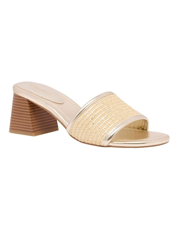 Fins Heeled Sandal in Gold image 2