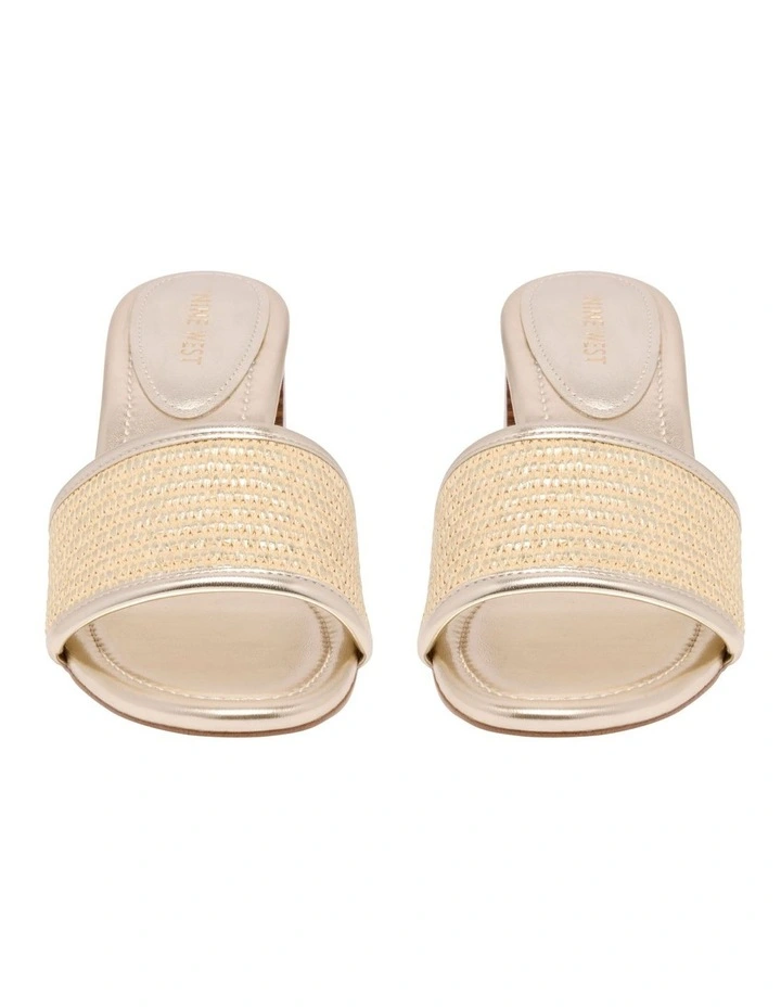 Fins Heeled Sandal in Gold image 3
