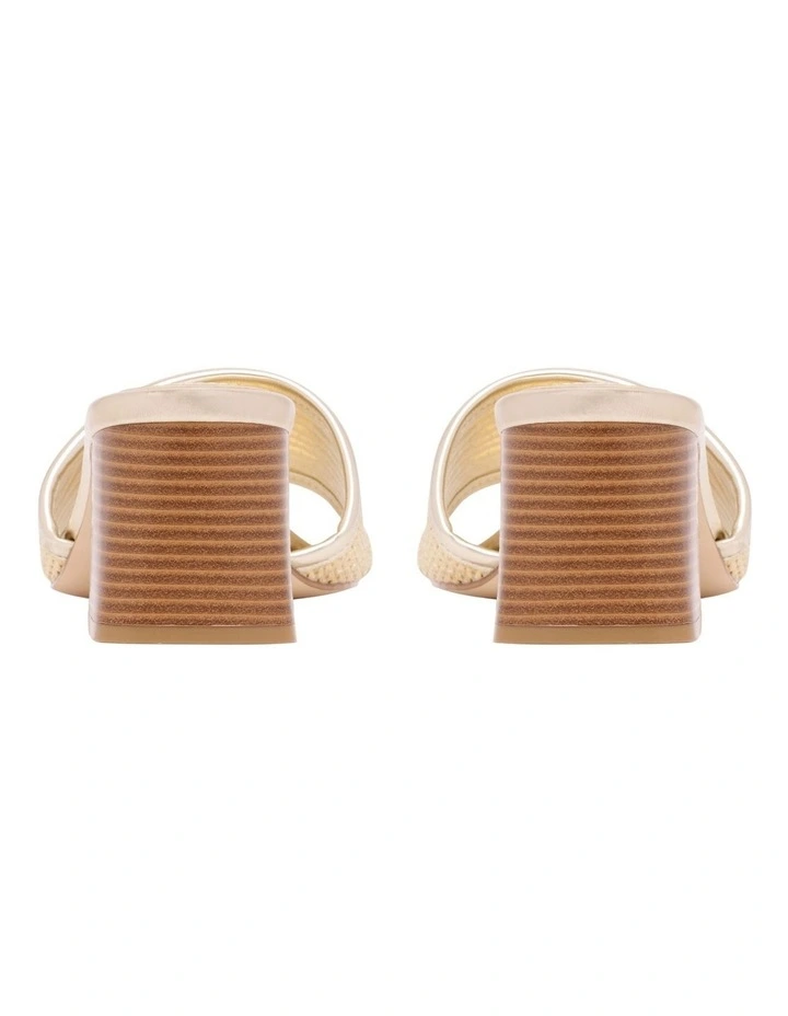 Fins Heeled Sandal in Gold image 4