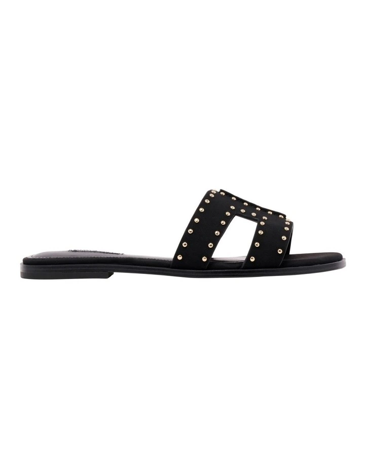 Giny Flat Sandal in Black image 1