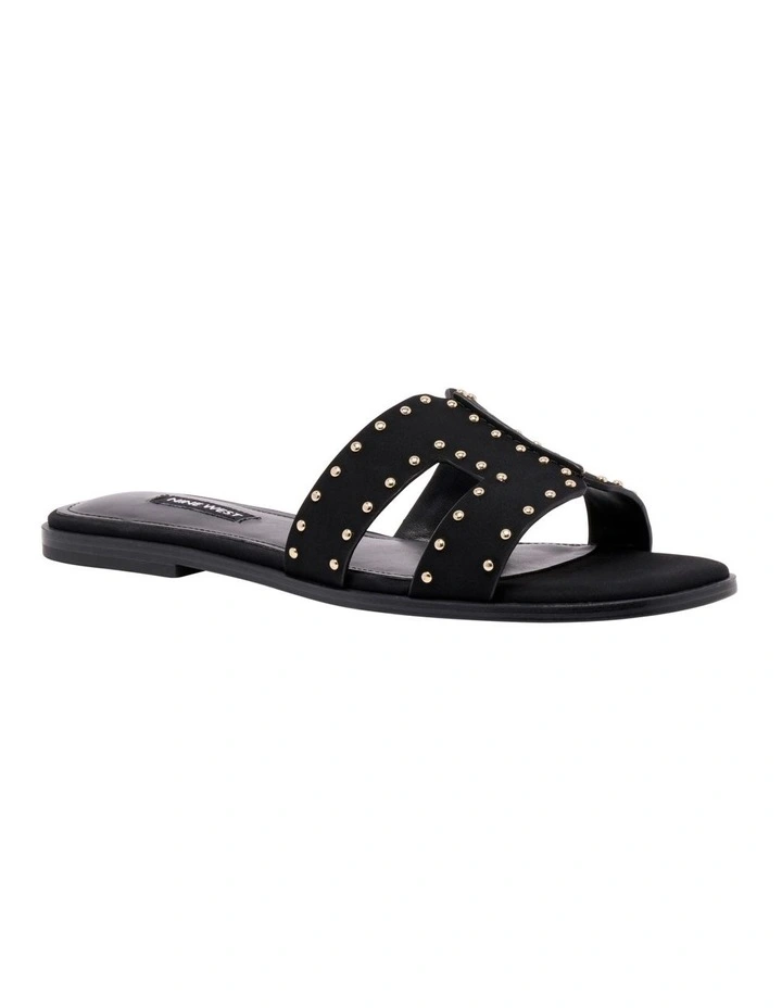 Giny Flat Sandal in Black image 2