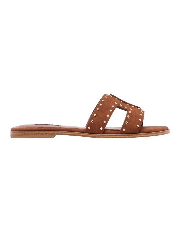 Giny Flat Sandal in Tan image 1