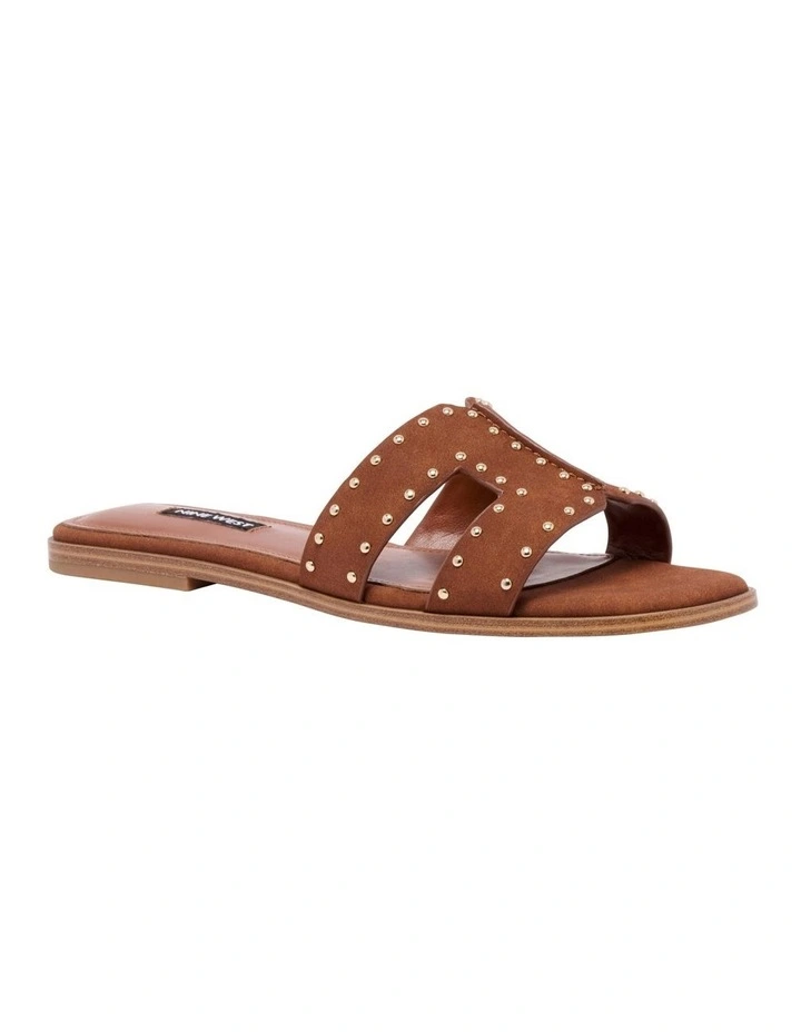 Giny Flat Sandal in Tan image 2
