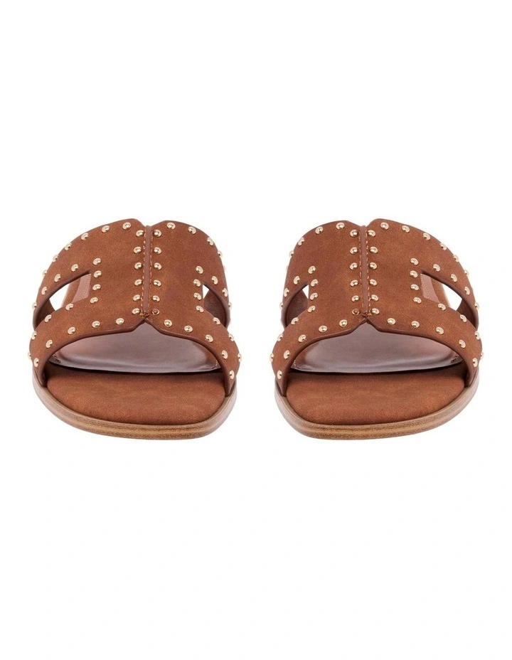 Giny Flat Sandal in Tan image 3