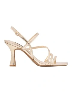 Spela Heeled Sandal in Gold